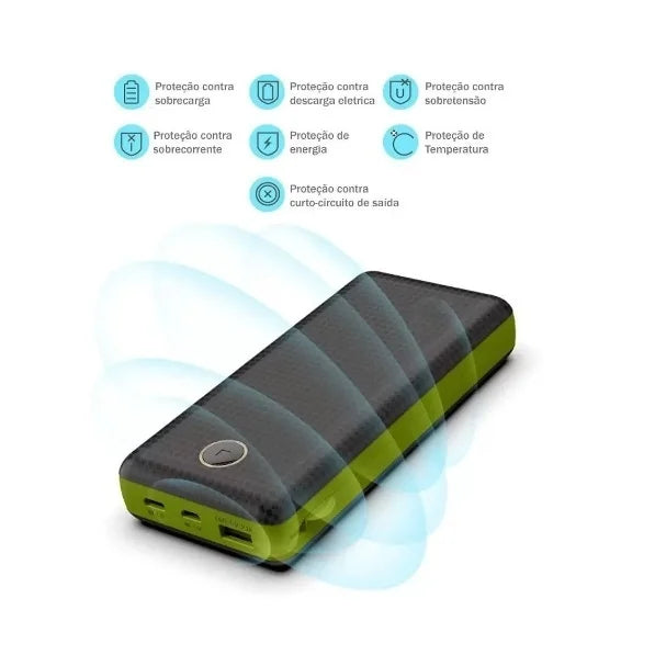 Carregador Portátil Bateria Power Bank 20000mah PN-959